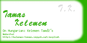 tamas kelemen business card